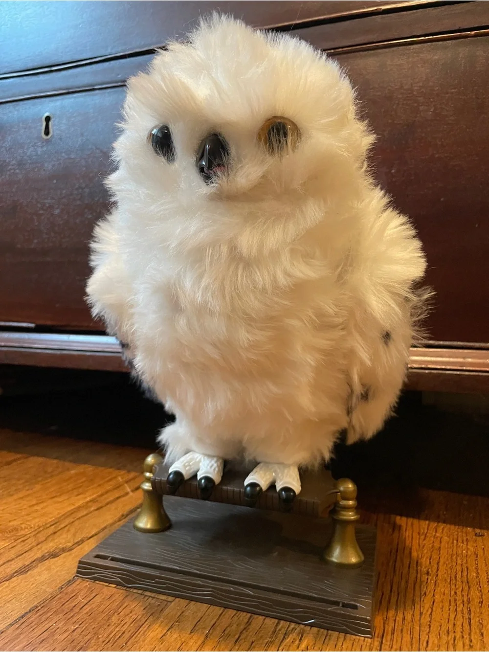 Harry Potter Enchanting Hedwig Interactive Owl Plush Sound Moves w/ Perch